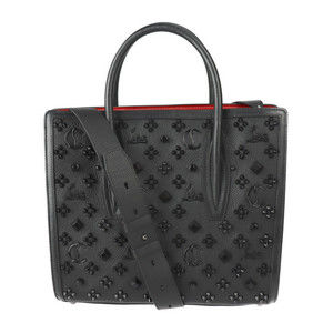 Christian Louboutin Paloma Handbag Shoulder Bag Tote Bag Black Red